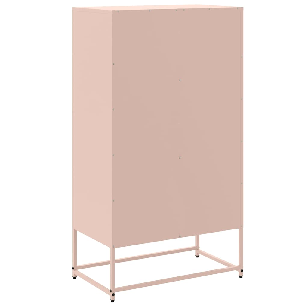 vidaXL Hoge kast 68,5x38,5x123,5 cm staal zwart