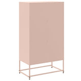 vidaXL Hoge kast 68,5x38,5x123,5 cm staal zwart