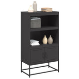 vidaXL Hoge kast 68,5x38,5x123,5 cm staal zwart