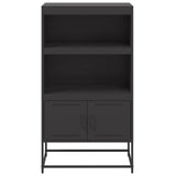 vidaXL Hoge kast 68,5x38,5x123,5 cm staal zwart