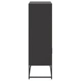 vidaXL Hoge kast 68,5x38,5x123,5 cm staal zwart