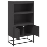 vidaXL Hoge kast 68,5x38,5x123,5 cm staal zwart