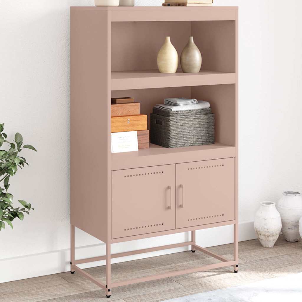vidaXL Hoge kast 68,5x38,5x123,5 cm staal zwart
