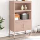 vidaXL Hoge kast 68,5x38,5x123,5 cm staal zwart