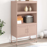 vidaXL Hoge kast 68,5x38,5x123,5 cm staal zwart