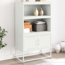 vidaXL Hoge kast 68,5x38,5x123,5 cm staal zwart