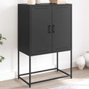vidaXL Hoge kast 68,5x38,5x107 cm staal zwart