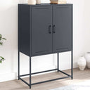 vidaXL Hoge kast 68,5x38,5x107 cm staal zwart