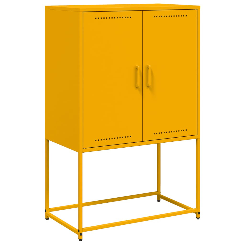vidaXL Hoge kast 68,5x38,5x107 cm staal zwart