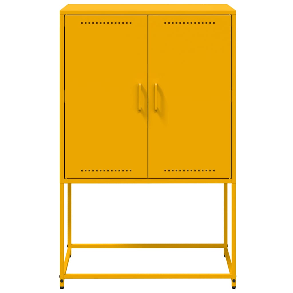 vidaXL Hoge kast 68,5x38,5x107 cm staal zwart
