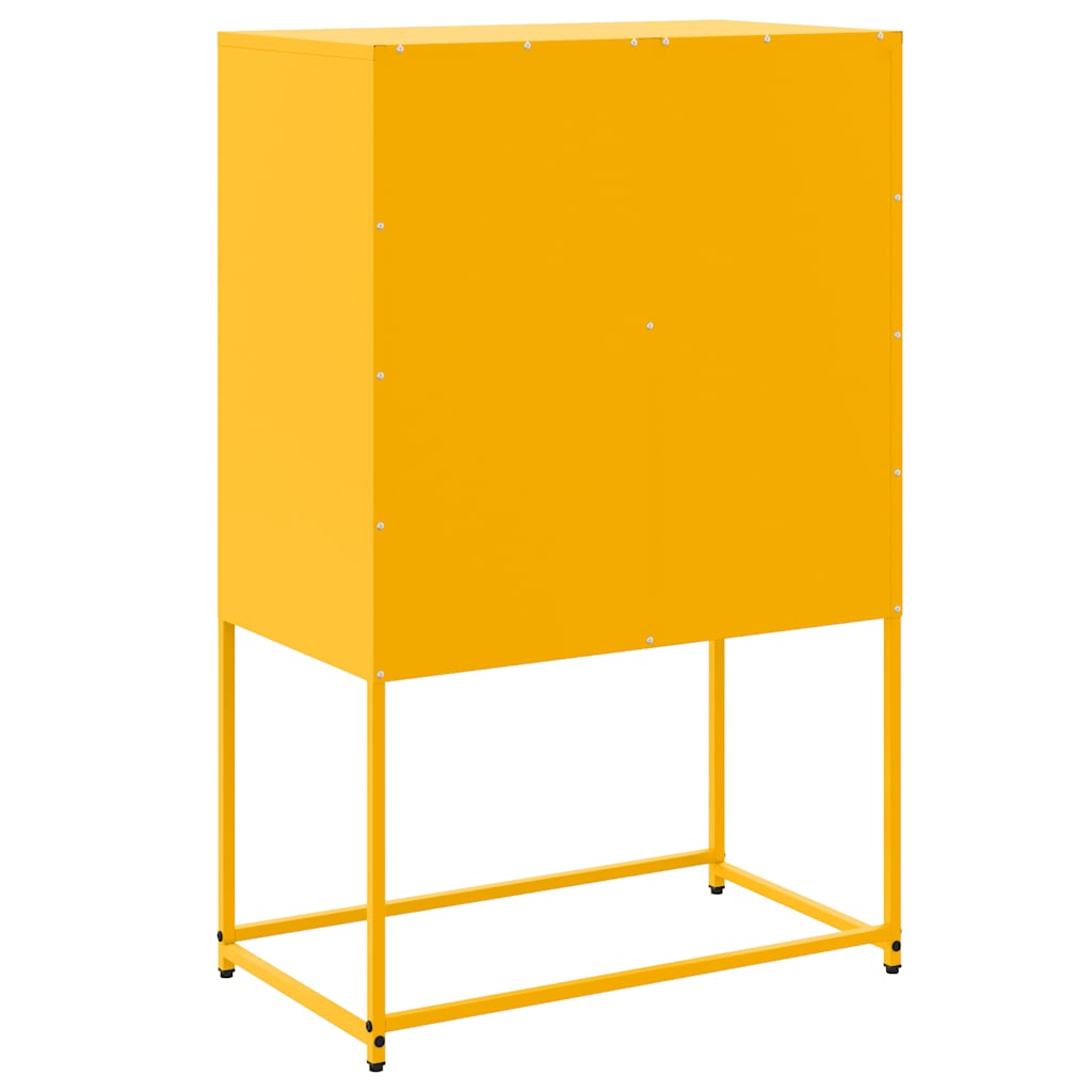 vidaXL Hoge kast 68,5x38,5x107 cm staal zwart
