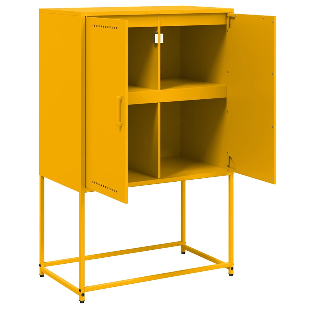 vidaXL Hoge kast 68,5x38,5x107 cm staal zwart