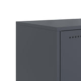 vidaXL Tv-meubel 100,5x39x60,5 cm staal zwart