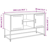 vidaXL Tv-meubel 100,5x39x60,5 cm staal zwart