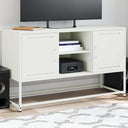 vidaXL Tv-meubel 100,5x39x60,5 cm staal zwart