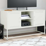 vidaXL Tv-meubel 100,5x39x60,5 cm staal zwart