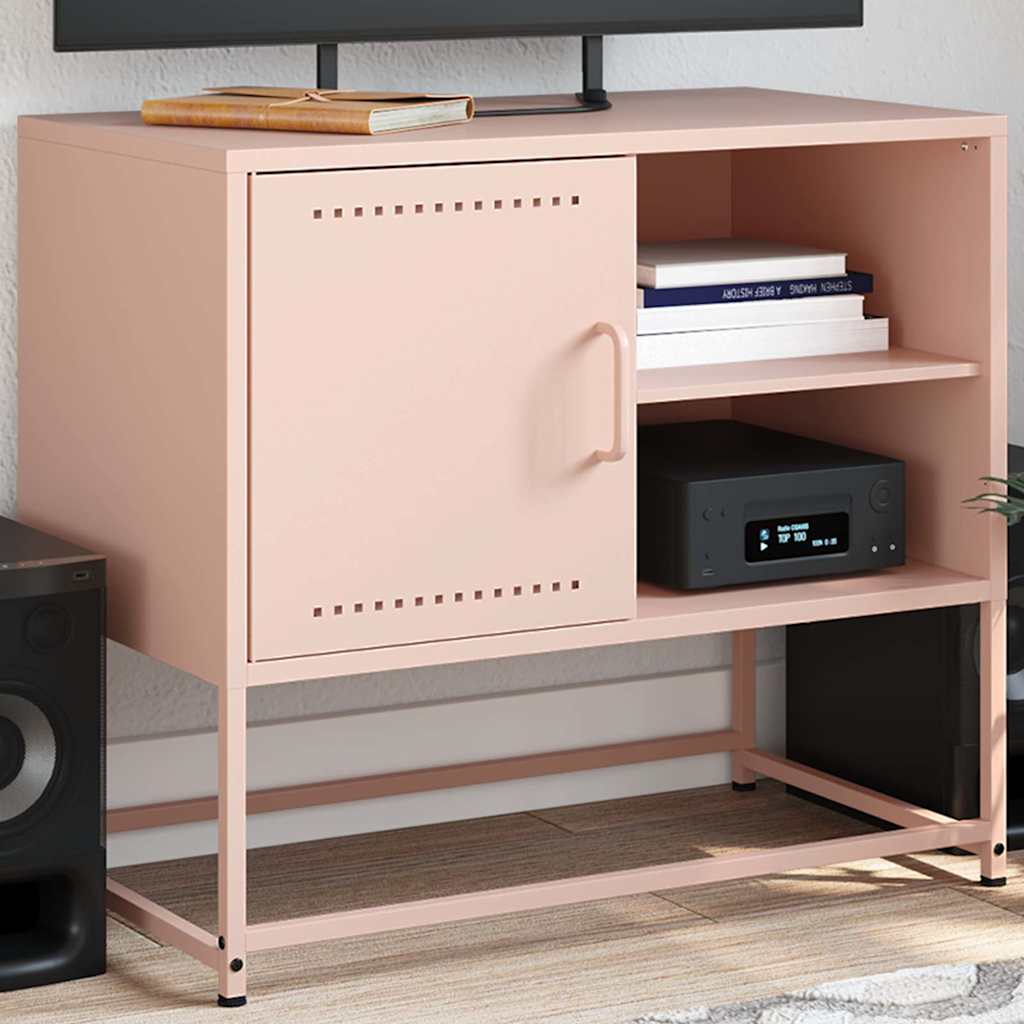 vidaXL Tv-meubel 68x39x60,5 cm staal zwart