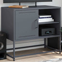 vidaXL Tv-meubel 68x39x60,5 cm staal zwart