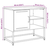 vidaXL Tv-meubel 68x39x60,5 cm staal zwart
