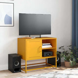 vidaXL Tv-meubel 68x39x60,5 cm staal zwart