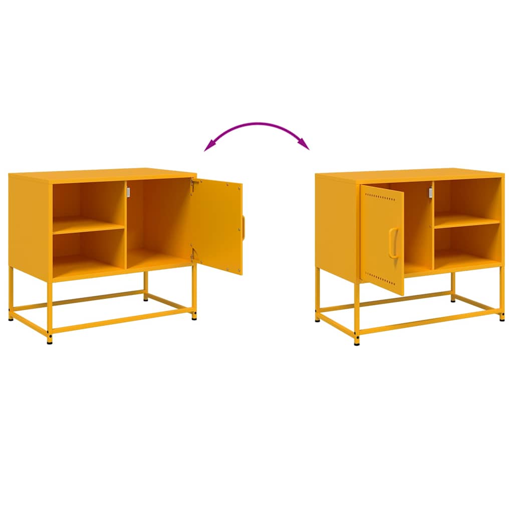 vidaXL Tv-meubel 68x39x60,5 cm staal zwart