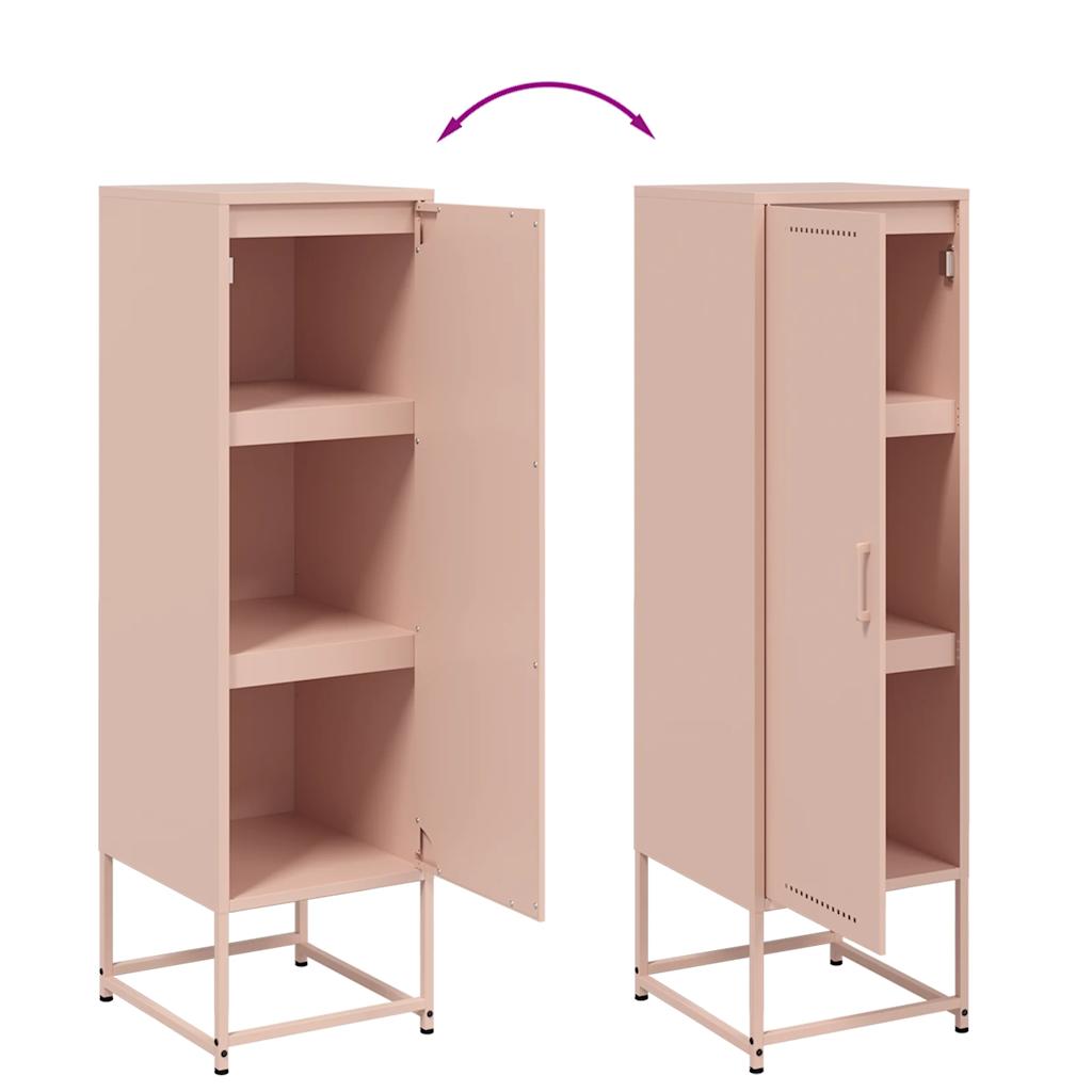 vidaXL Hoge kast 36x39x123 cm staal zwart