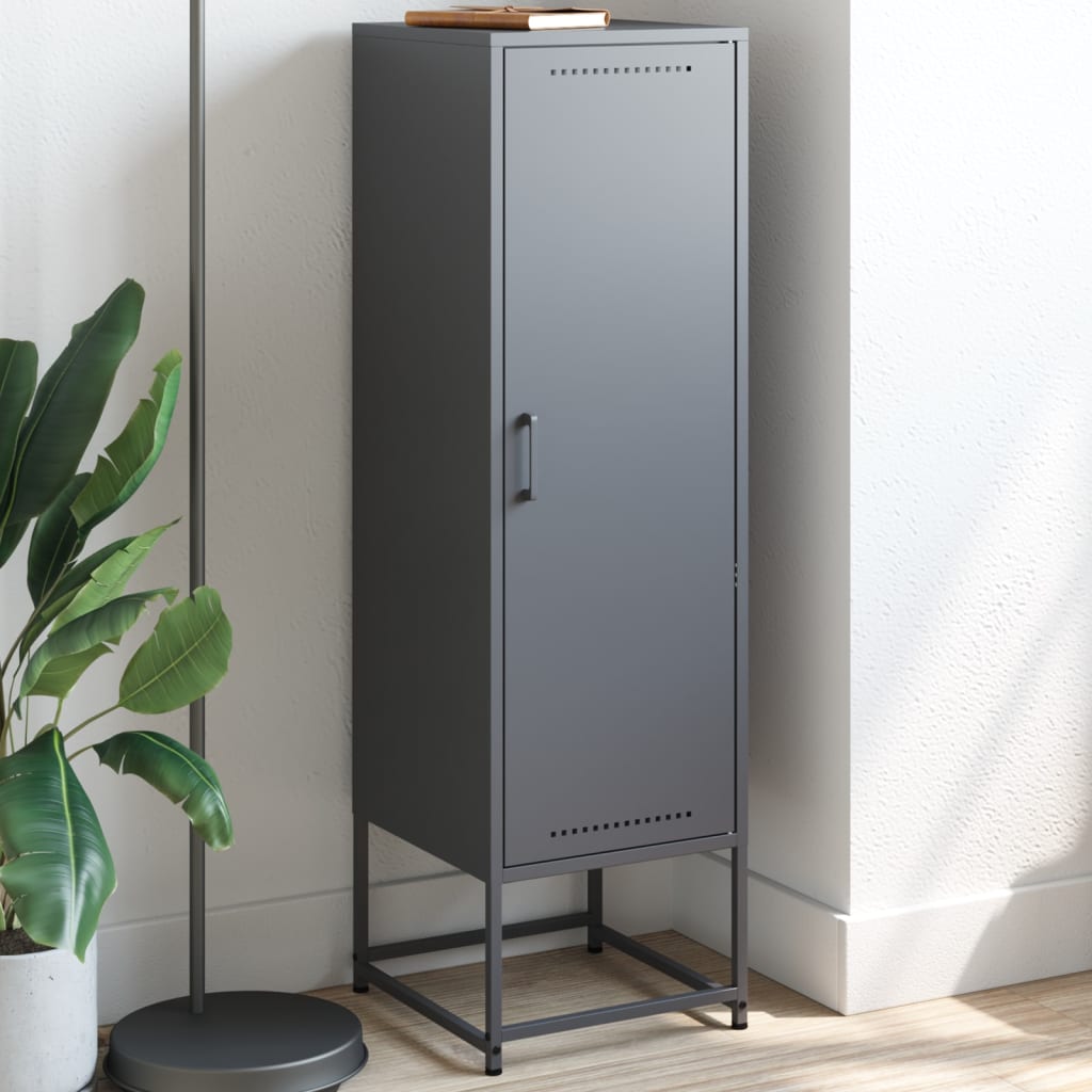 vidaXL Hoge kast 36x39x123 cm staal zwart