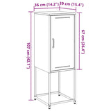 vidaXL Tall cabinet 36x39x107 cm steel black