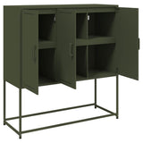 vidaXL Hoge kast 100,5x39x107 cm staal zwart