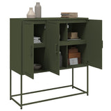 vidaXL Hoge kast 100,5x39x107 cm staal zwart