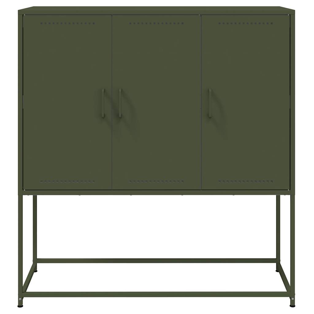 vidaXL Hoge kast 100,5x39x107 cm staal zwart