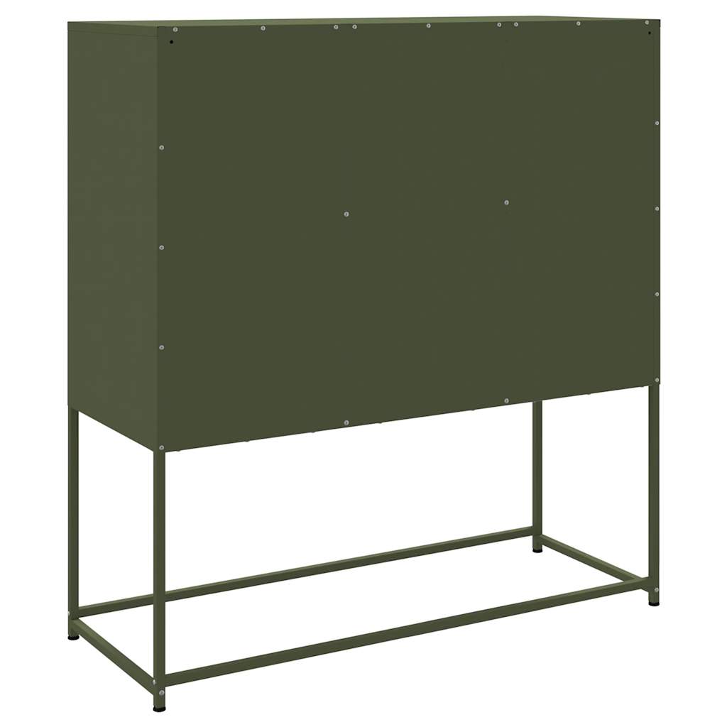 vidaXL Hoge kast 100,5x39x107 cm staal zwart