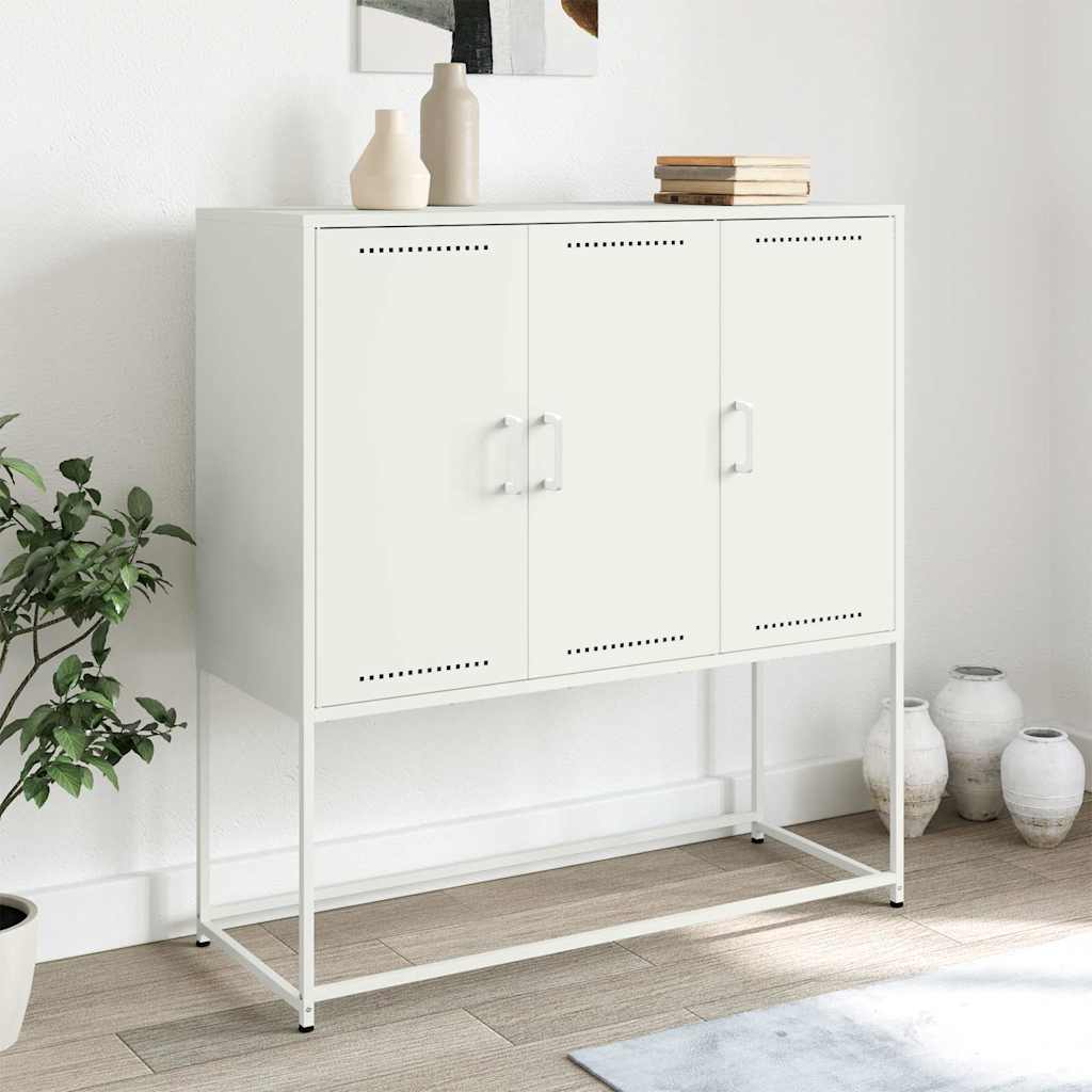 vidaXL Hoge kast 100,5x39x107 cm staal zwart