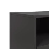 vidaXL Tv-meubel 100,5x39x60,5 cm staal zwart