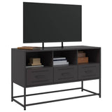 vidaXL Tv-meubel 100,5x39x60,5 cm staal zwart