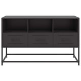 vidaXL Tv-meubel 100,5x39x60,5 cm staal zwart