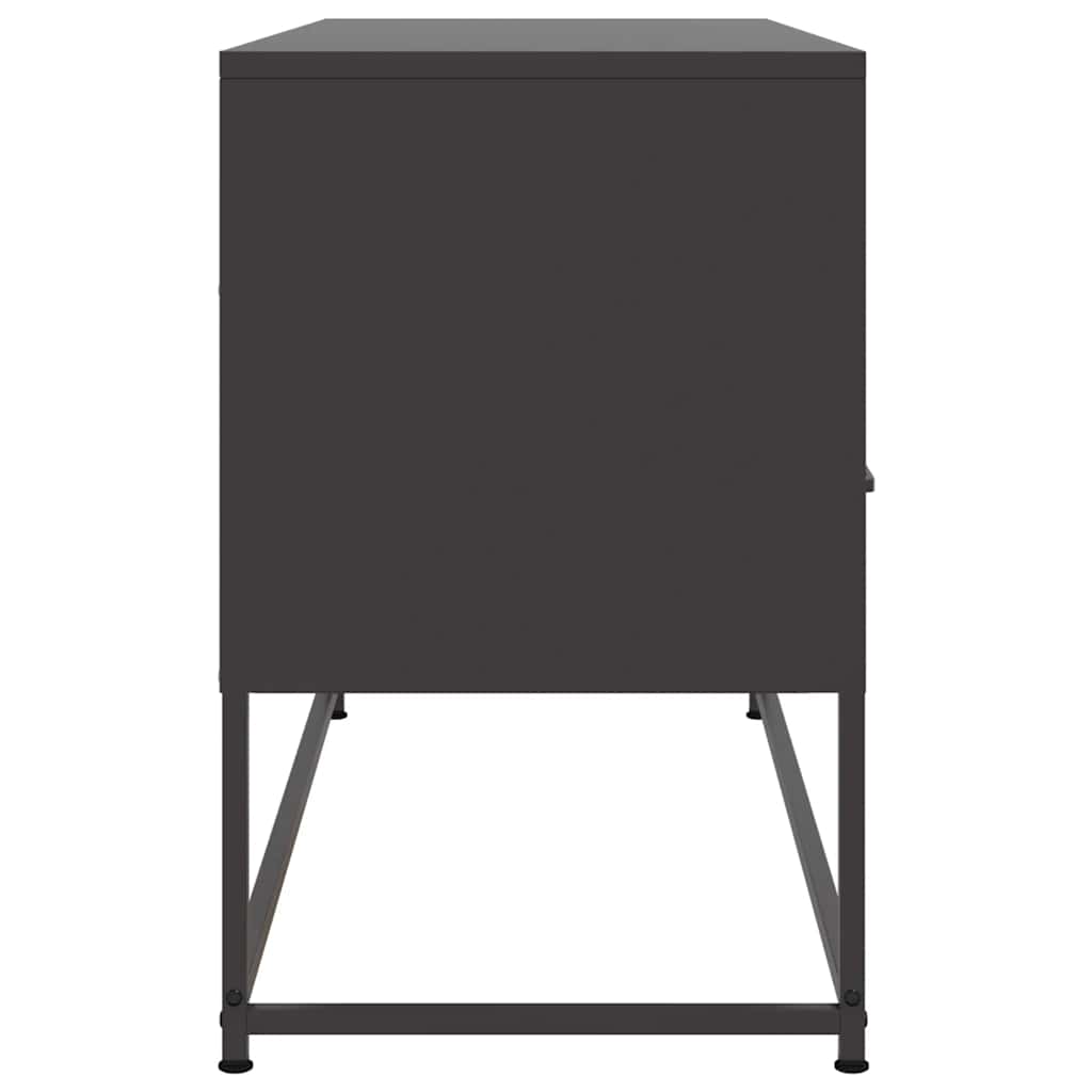 vidaXL Tv-meubel 100,5x39x60,5 cm staal zwart