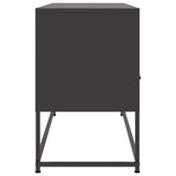 vidaXL Tv-meubel 100,5x39x60,5 cm staal zwart