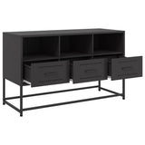 vidaXL Tv-meubel 100,5x39x60,5 cm staal zwart