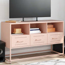 vidaXL Tv-meubel 100,5x39x60,5 cm staal zwart