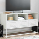 vidaXL Tv-meubel 100,5x39x60,5 cm staal zwart