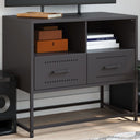 vidaXL TV cabinet 68x39x60.5 cm steel black