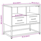 vidaXL TV cabinet 68x39x60.5 cm steel black