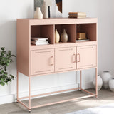 vidaXL Dressoir 100,5x39x107 cm staal zwart
