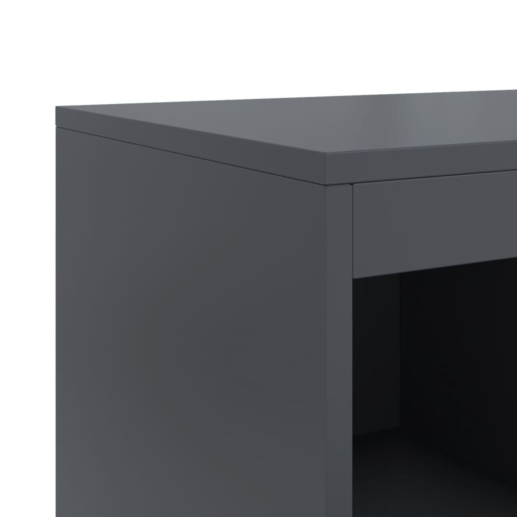 vidaXL Dressoir 100,5x39x107 cm staal zwart
