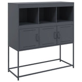 vidaXL Dressoir 100,5x39x107 cm staal zwart