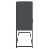 vidaXL Dressoir 100,5x39x107 cm staal zwart