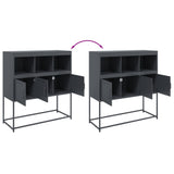 vidaXL Dressoir 100,5x39x107 cm staal zwart