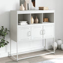 vidaXL Dressoir 100,5x39x107 cm staal zwart