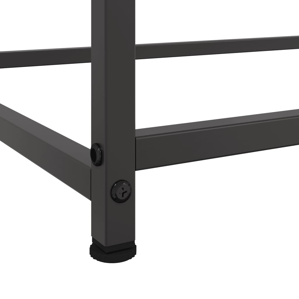 vidaXL Dressoir 100,5x39x107 cm staal zwart
